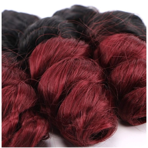 3 bundles of 2tone burgundy hair extensions *NWT* main image 8